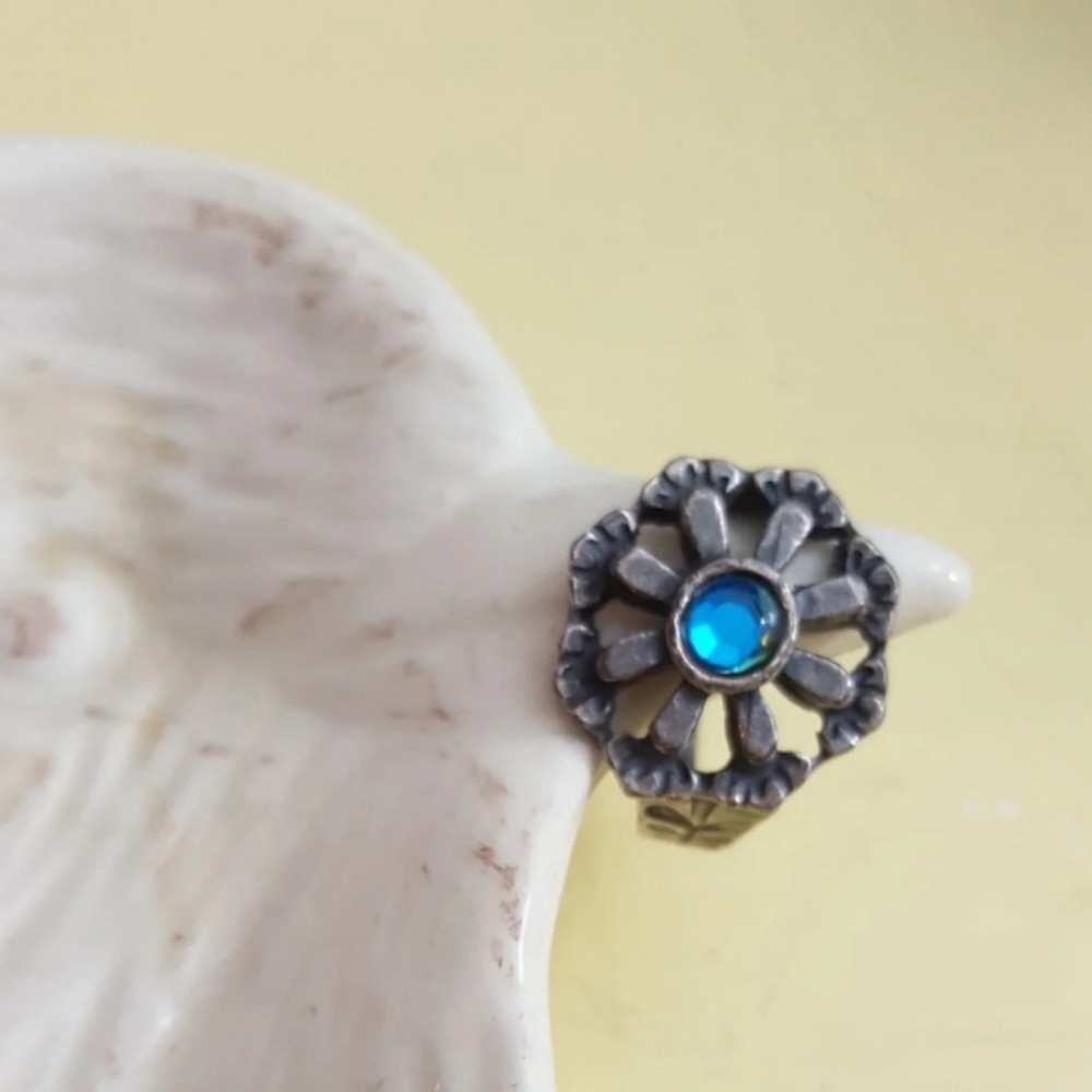 Ring With Blue Crystal